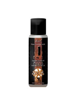 4 en 1 Lubricante y Aceite para Masaje Efecto Térmico Caliente Comestible Sabor Canela 30ml Feel Love