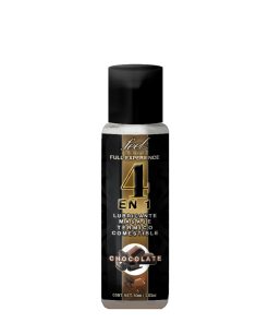 4 en 1 Lubricante y Aceite para Masaje Efecto Térmico Caliente Comestible Sabor Chocolate 30ml Feel Love