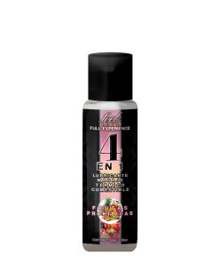 4 en 1 Lubricante y Aceite para Masaje Efecto Térmico Caliente Comestible Sabor Frutas de la Pasión 30ml Feel Love