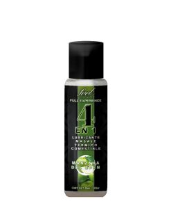 4 en 1 Lubricante y Aceite para Masaje Efecto Térmico Caliente Comestible Sabor Manzana 30ml Feel Love