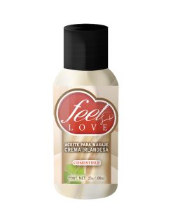 Aceite para Masaje Efecto Térmico Caliente Comestible Sabor Crema Irladesa 25ml Feel Love