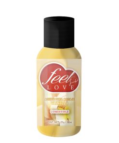 Aceite para Masaje Efecto Térmico Caliente Comestible Sabor Vainilla 25ml Feel Love
