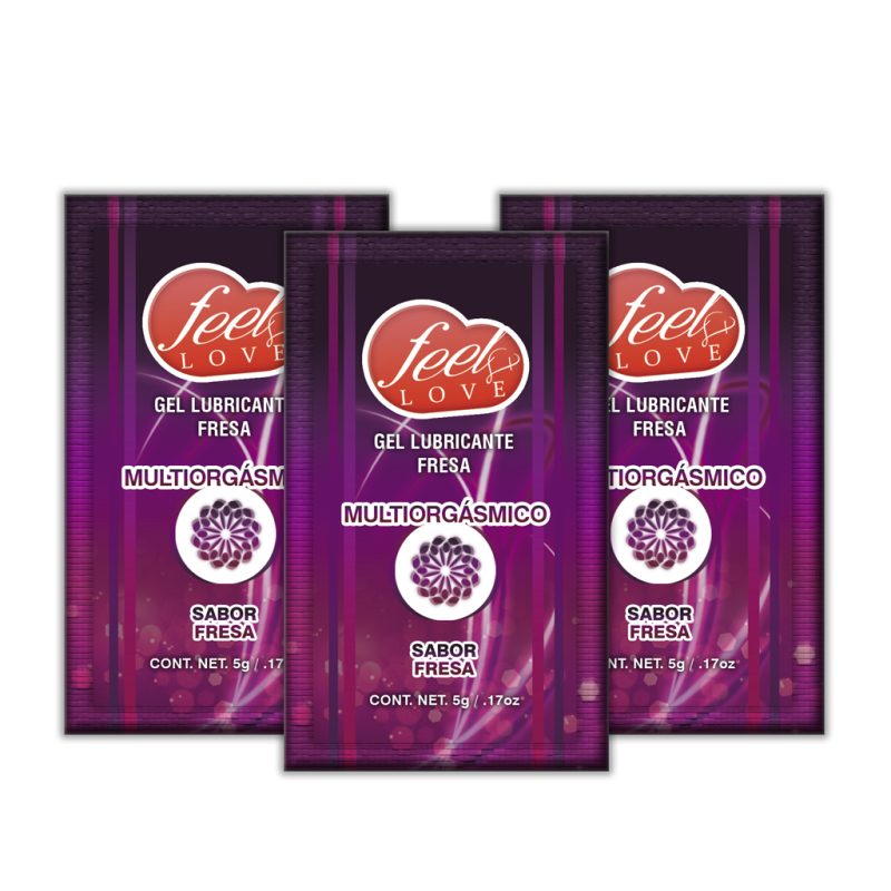 Lubricante Efecto Multi-Orgasmos Comestible Sabor Fresa Sobre 5ml Feel Love