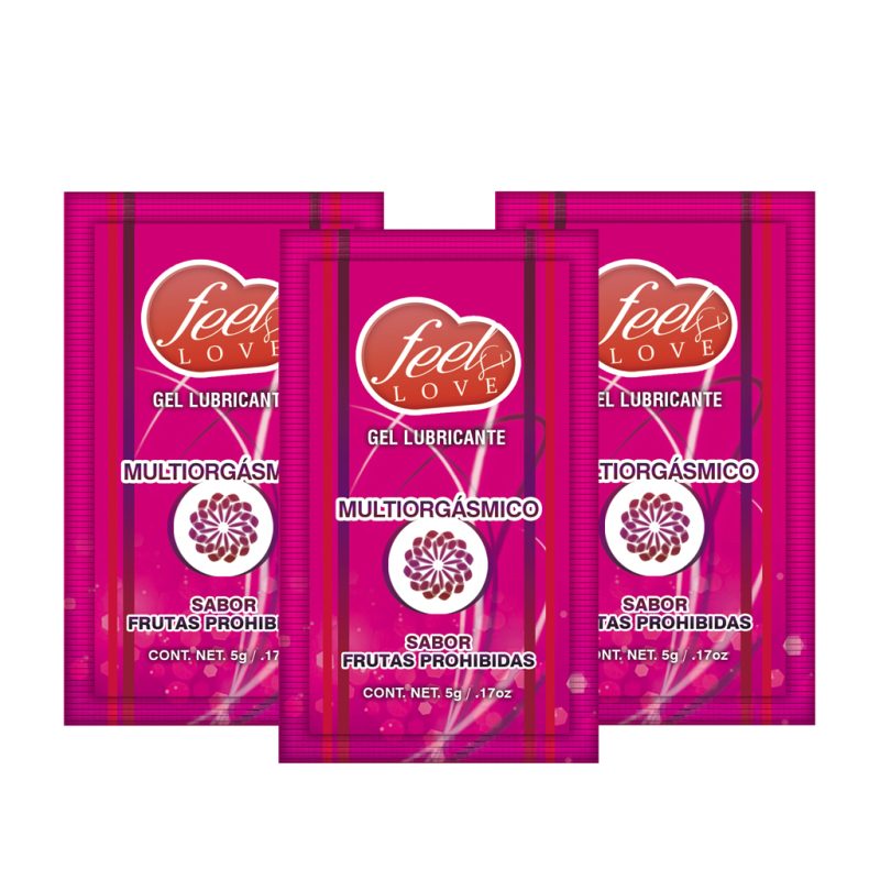 Lubricante Efecto Multi-Orgasmos Comestible Sabor Frutas Prohibidas Sobre 5ml Feel Love