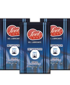 Lubricante Retardador para Hombre Comestible Sabor Chocolate Sobre 5ml Feel Love