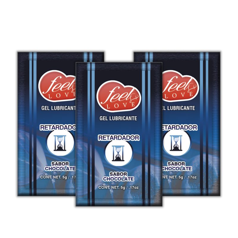 Lubricante Retardador para Hombre Comestible Sabor Chocolate Sobre 5ml Feel Love