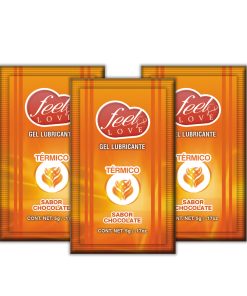 Lubricante Efecto Térmico Caliente Comestible Sabor Chocolate Sobre 5ml Feel Love
