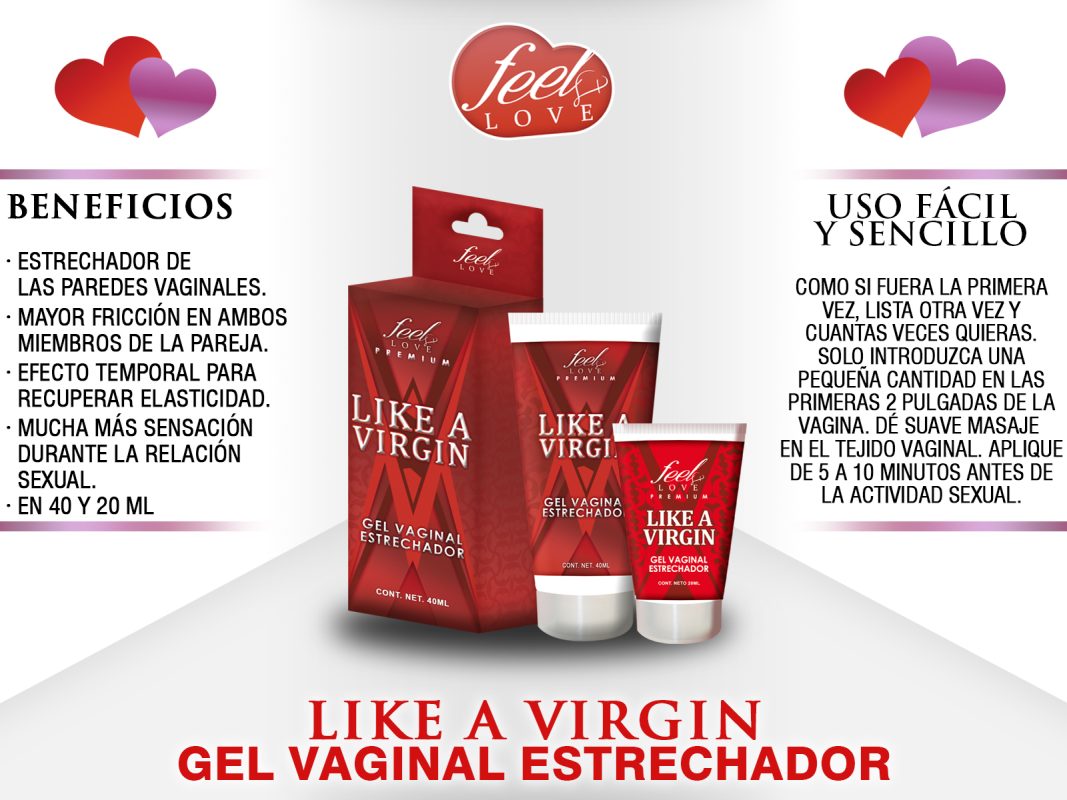 Gel Efecto Estrechador Vaginal Like a Virgin 20ml Feel Love · fotografía 2