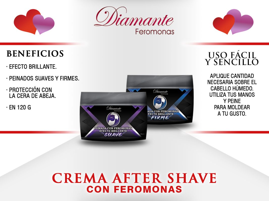Pomada Brillo Cabello y Barba con Feromonas Efecto Firme 120ml Diamante · fotografía 2