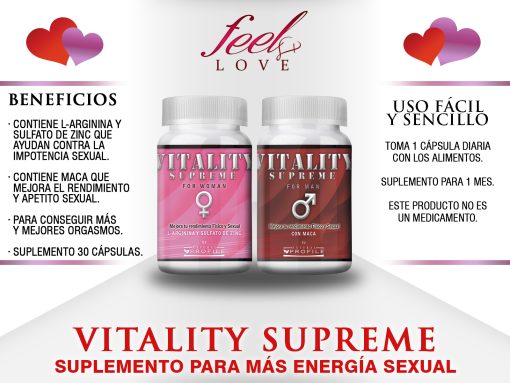Vitality Supreme para Mujer 30 Caps Rendimiento Sexual - Image 2