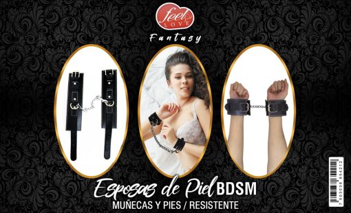Muñequeras de Piel Bondage Feel Love - Image 3