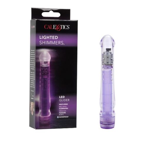 Vibrador con Luz Led Lighted Shimmers Led Glider Calexotics Morado
