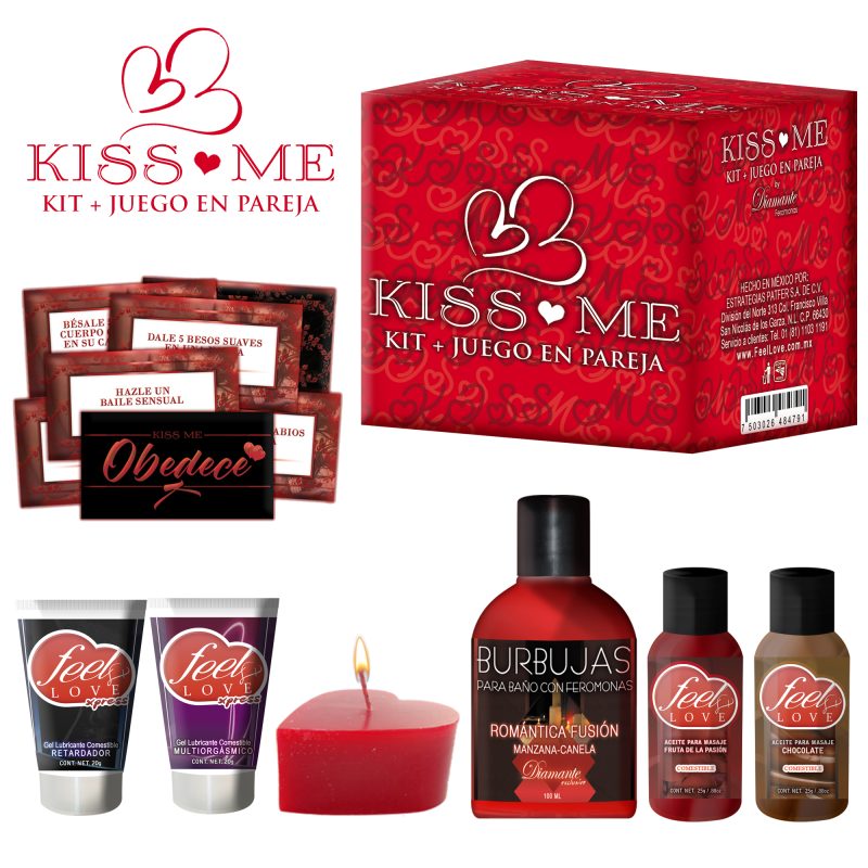 Kit Sensual Pareja "Kiss Me" Incluye Juego Erótico Feel Love