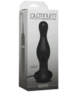 Platinum Premium Silicone The Del Vibrating  Plug Black