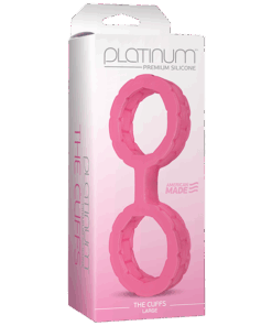 The Cuffs Large Pink - Platinum Premium Silicone