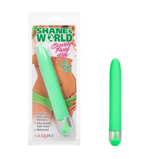 Vibrador Clásico Shane's World Sorority Party Vibe Verde CalExotics