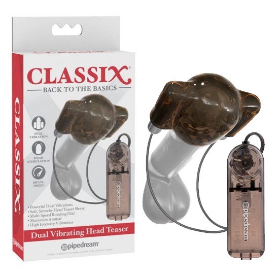 Funda Vibradora para Glande Classix Dual Vibrating Head Teaser Smoke Pipedream