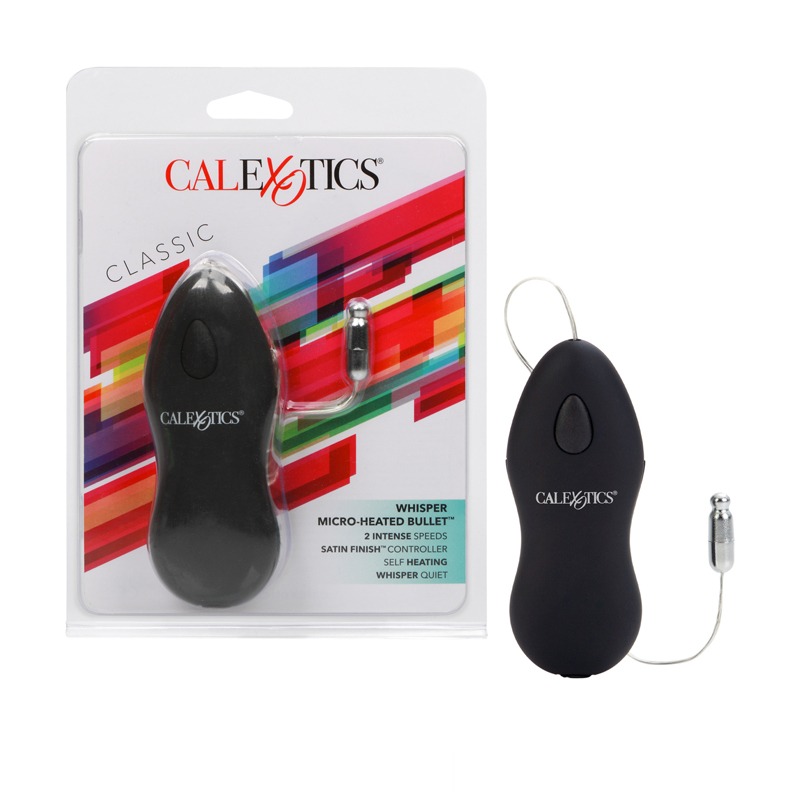 Vibrador tipo Bullet Térmico Whisper Micro-Heated Negro CalExotics