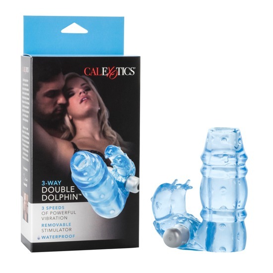Vibrador Multiorgásmico 3-Way Double Dolphin Blue CalExotics
