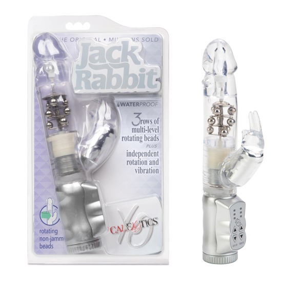 Vibrador Rabbit Rotatorio Jack Rabbit 3 Rows Silver CalExotics