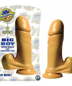LIFEFORMS BIG BOY WITH BALLS AND SUCTION CUP 7″-WHITE