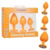 Set de 3 Plugs Anales de Silicona Cheeky Gems Naranja CalExotics