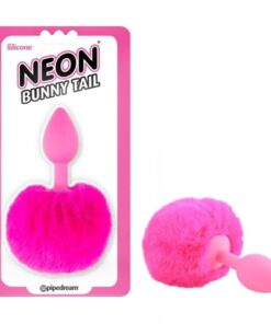 Neon Bunny Tail - Pink