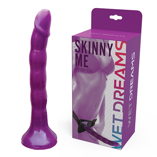 Dildo para Strap-On Skinny Me Morado 18cm Wet Dreams