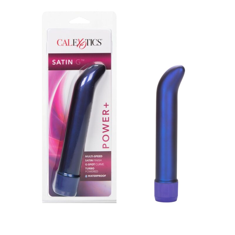 Vibrador para Punto G Satin G Azul 13 cm CalExotics