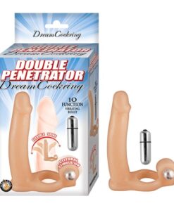 DOUBLE PENETRATOR DREAM COCKRING-WHITE