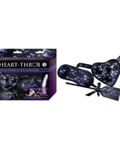 HEART-THROB DELUXE HARNESS KIT WITH CURVED DONG-PURPLE
