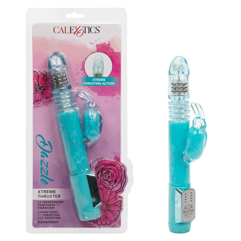 Vibrador Rabbit con Empuje y Rotación Dazzle Xtreme Thruster Teal CalExotics