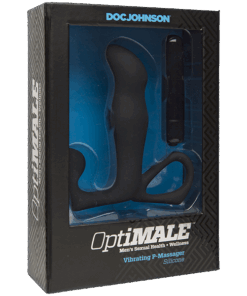 Optimale-Vibrating  P-Massager-Silicone-Black