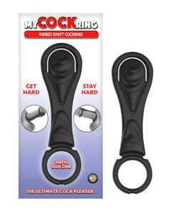 MY COCKRING RIBBED SHAFT COCKRING-BLACK