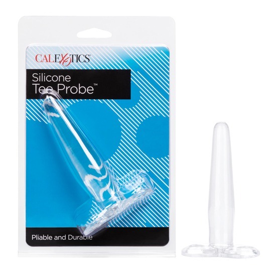 Plug Anal Silicone Tee Probe Clear CalExotics