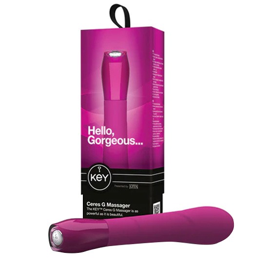 Vibrador Masajeador de Punto G Ceres G Raspberry Pink KEY 18cm
