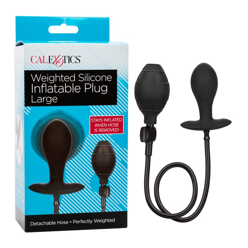 Plug Anal Inflable con Peso Silicone Inflatable Plug Large CalExotics