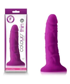 Colours - Pleasures - Thin 5" Dildo - Purple