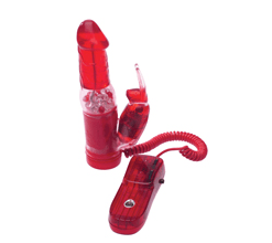Bunny Pearl Vibrator Red