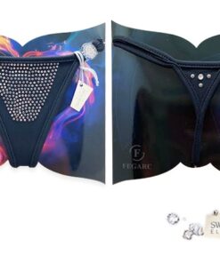 TANGA LYCRA CRISTAL BOCHE NEGRO