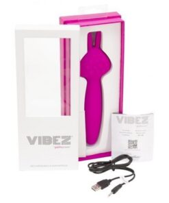 VIBEZ BY PALM POWER RECHARGEABLE & WATERPROOF RABBIT WAND - PINK