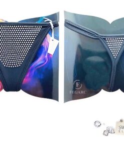 TANGA LYCRA METAL FULL NEGRO