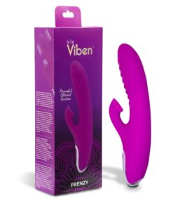 Frenzy - Rabbit Vibe with Clitoral Suction - Berry
