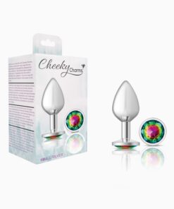 Cheeky Charms-Silver Metal Butt Plug-  Round-Small