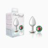 Cheeky Charms-Silver Metal Butt Plug-  Round-Medium