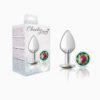 Cheeky Charms-Silver Metal Butt Plug-  Round-Large