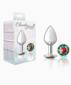 Cheeky Charms-Silver Metal Butt Plug-  Round-Large