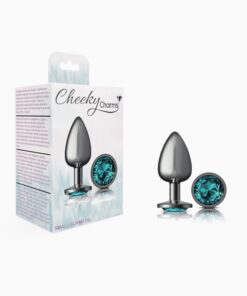 Cheeky Charms-Gunmetal Metal Butt Plug-  Round-Small