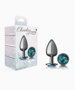 Cheeky Charms-Gunmetal Metal Butt Plug-  Round-Medium