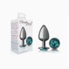 Cheeky Charms-Gunmetal Metal Butt Plug-  Round-Large